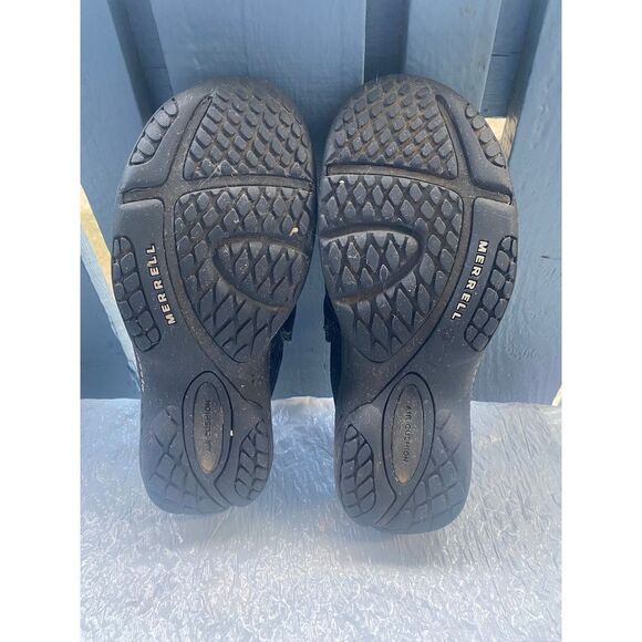 Merrell Women’s Ortholite Black and Grey Buckle Slip On Shoes Sz 8 US - Picture 3 of 9